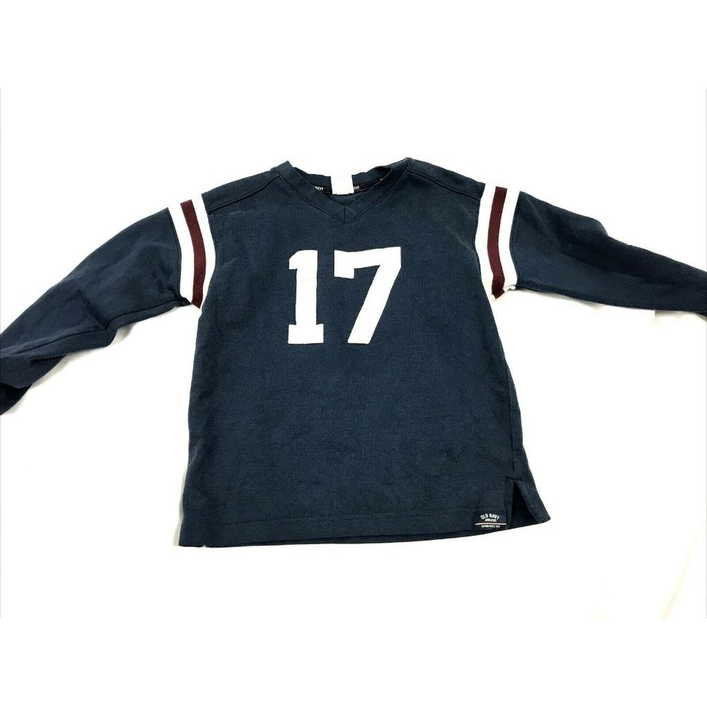 Vintage Old Navy #17 Thick Long Sleeve Shirt Kids Size 5